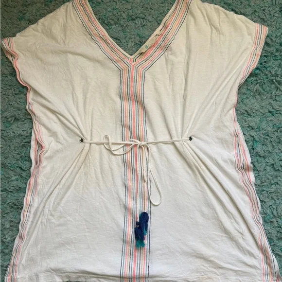 Boden women’s tunic topwith Multicolor Stripe Embroidery - Picture 1 of 7